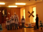 Kretingos M. Tiškevičiūtės mokykos atstovų teatrinė improvizacija "Vilkas ir ožiukai"
